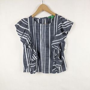 Blue and white pinstripe shirt